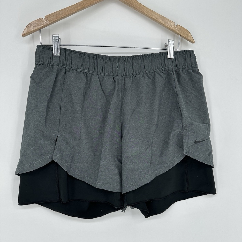 Nike Women's Flex Essential 2-in-1 Shorts Running NO DRAWSTRING Lined Activewear